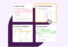插圖顯示的是 Slack 中銷售、行銷、專案管理和資源的範本。