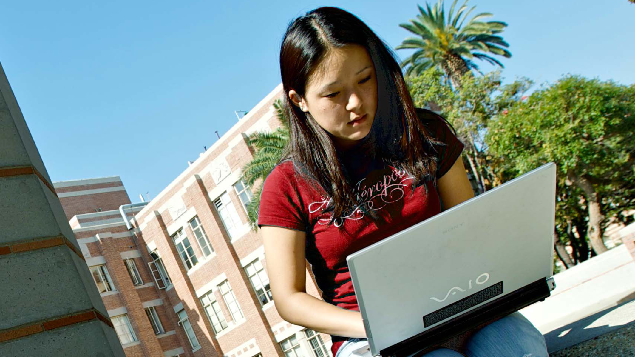 student on laptop