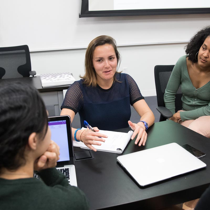 Group working together at a table