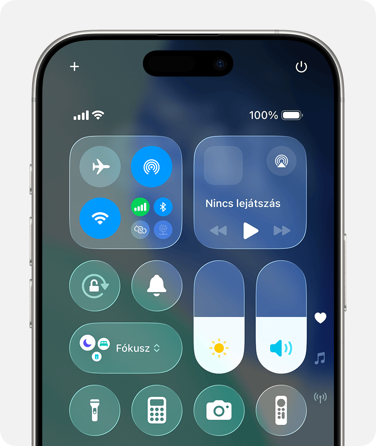 Az Apple TV Remote gomb megjelenik az iPhone Vezérlőközpontjában.