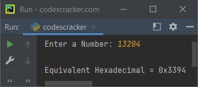 python hex function