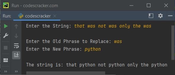 python replace function example