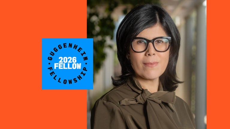 Portrait of professor Natalia Molina with a logo for the 2026 Guggenheim Fellowship.