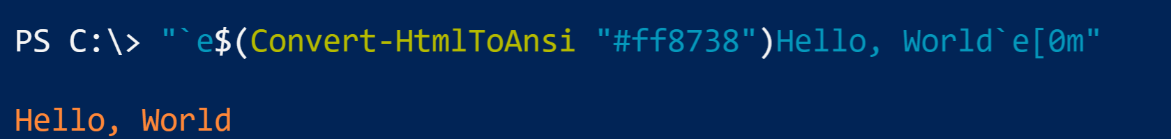 convert html to ansi