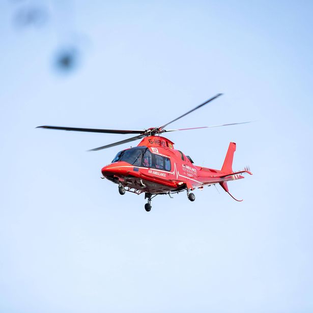 A Northern Ireland Air Ambulance helicopter