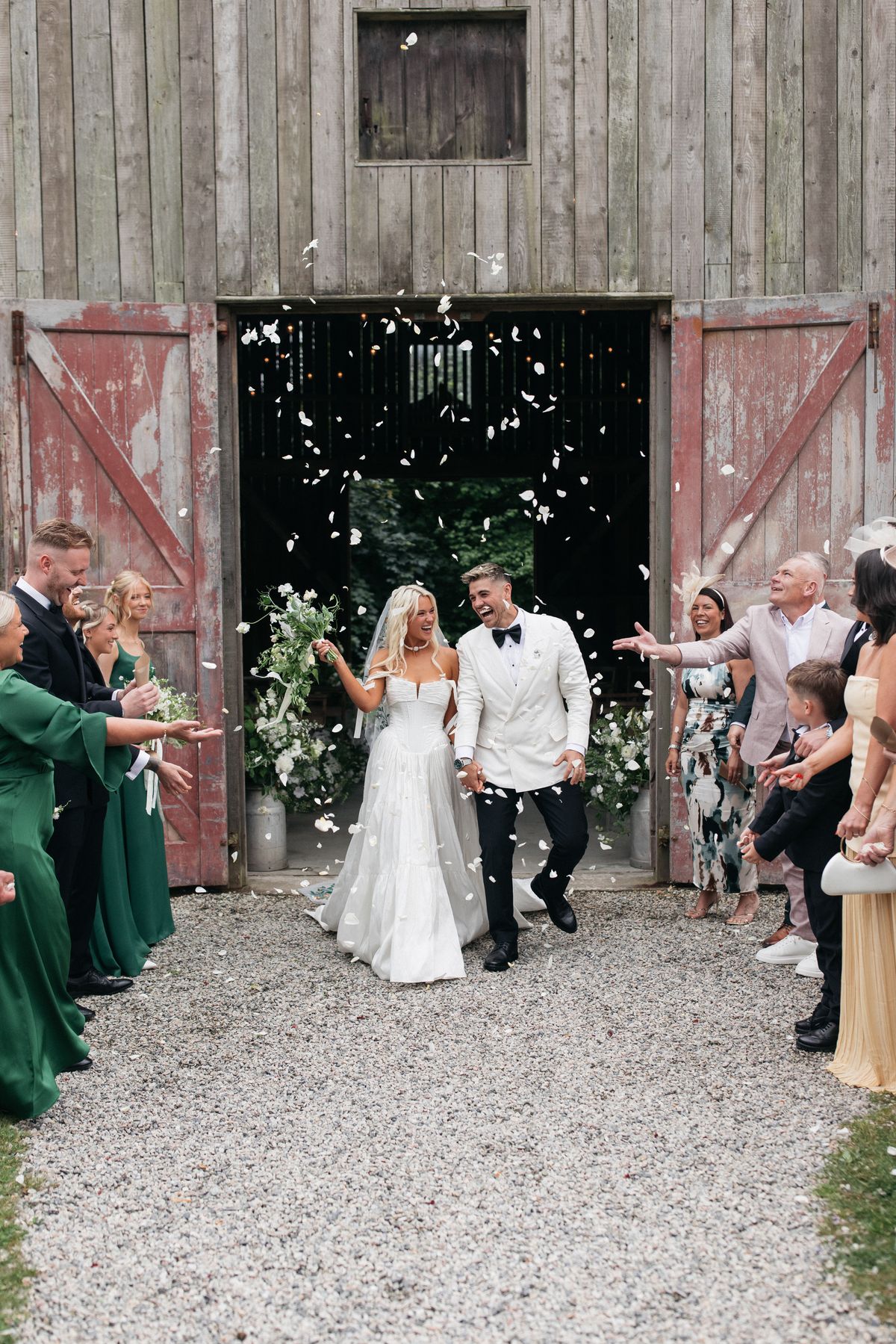 They tied the knot in the idyllic Cornish countryside.