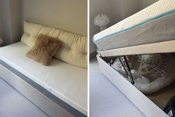 The clever storage bed solves a whole range of small room problems