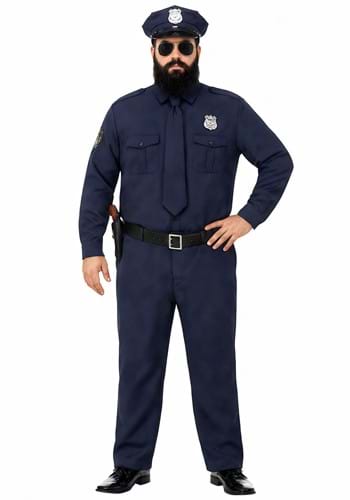 Plus Men's Cop Costume