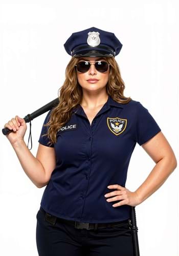 Women's Plus Size Police Shirt Costume