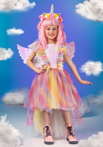 Girls Deluxe Winged Unicorn Costume