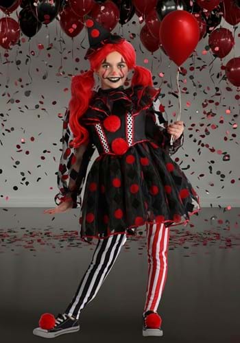 Kid's Wonderland Red Clown Costume