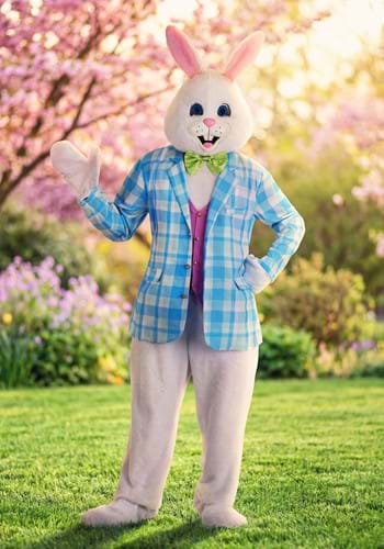 Adult Deluxe Easter Bunny Mascot Costume