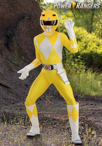 Authentic Adult Power Rangers Yellow Ranger Costum