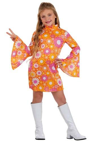 Girls Far Out Flower Dress Costume