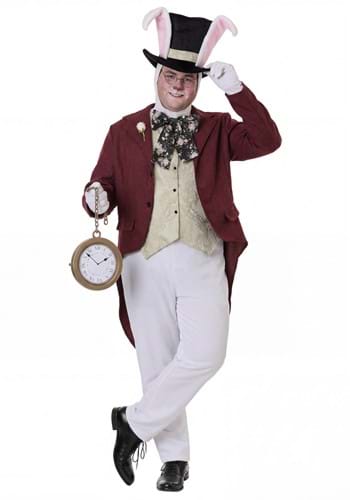Plus Size Mens White Rabbit Costume