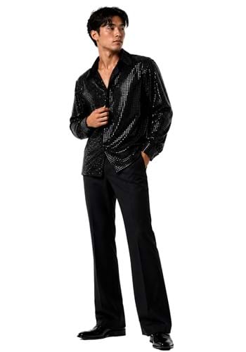 Disco Inferno Black Costume Mens