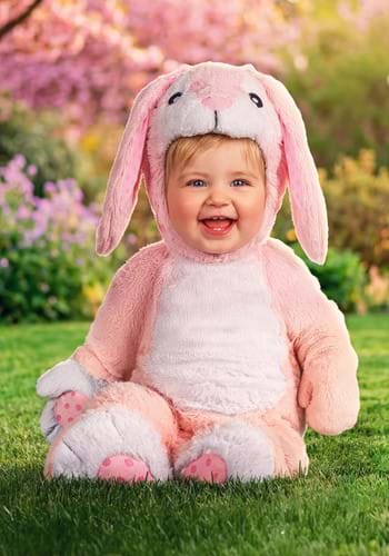 Baby Fluffy Pink Bunny Costume