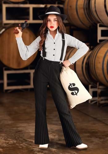 Girl's 1920s Gangster Lady Costume