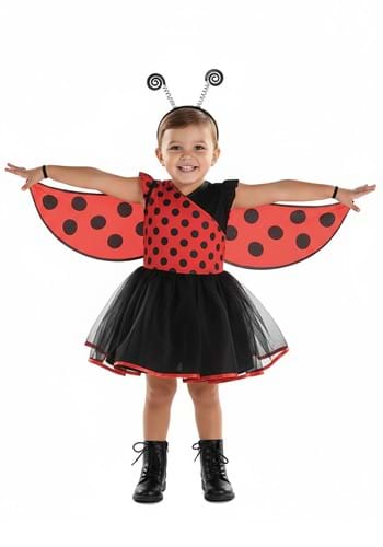 Girls Lovely Ladybug Costume Dress UPD