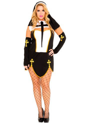 Disfraz para mujer para mujer Plus Size Bad Habit Nun