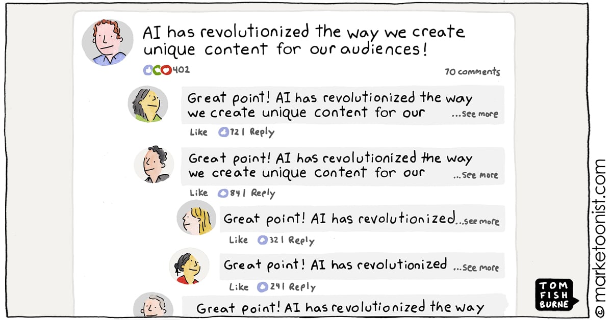 AI-Generated Sameness cartoon