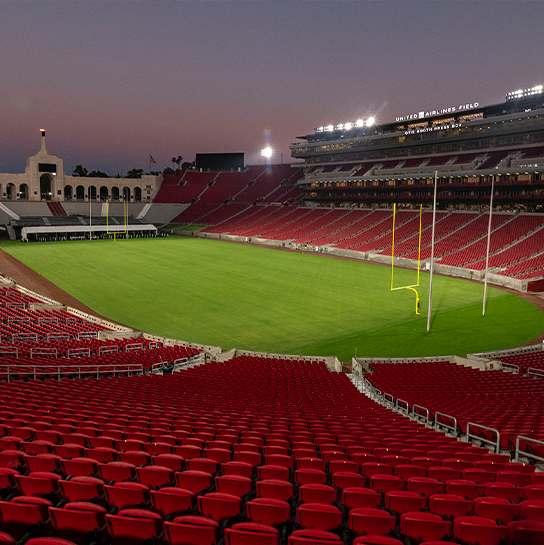 Empty LA Memorial Coliseum