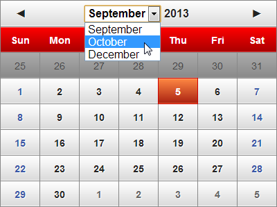 Default with month selector screenshot-3
