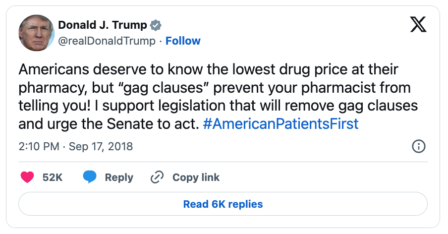 Tweet from Donald J. Trump