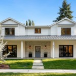 white two story home with curb appeal